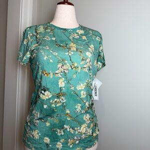 NWT L'AGENCE Size XL Ressi Short-Sleeve Cherry Blossom Tee